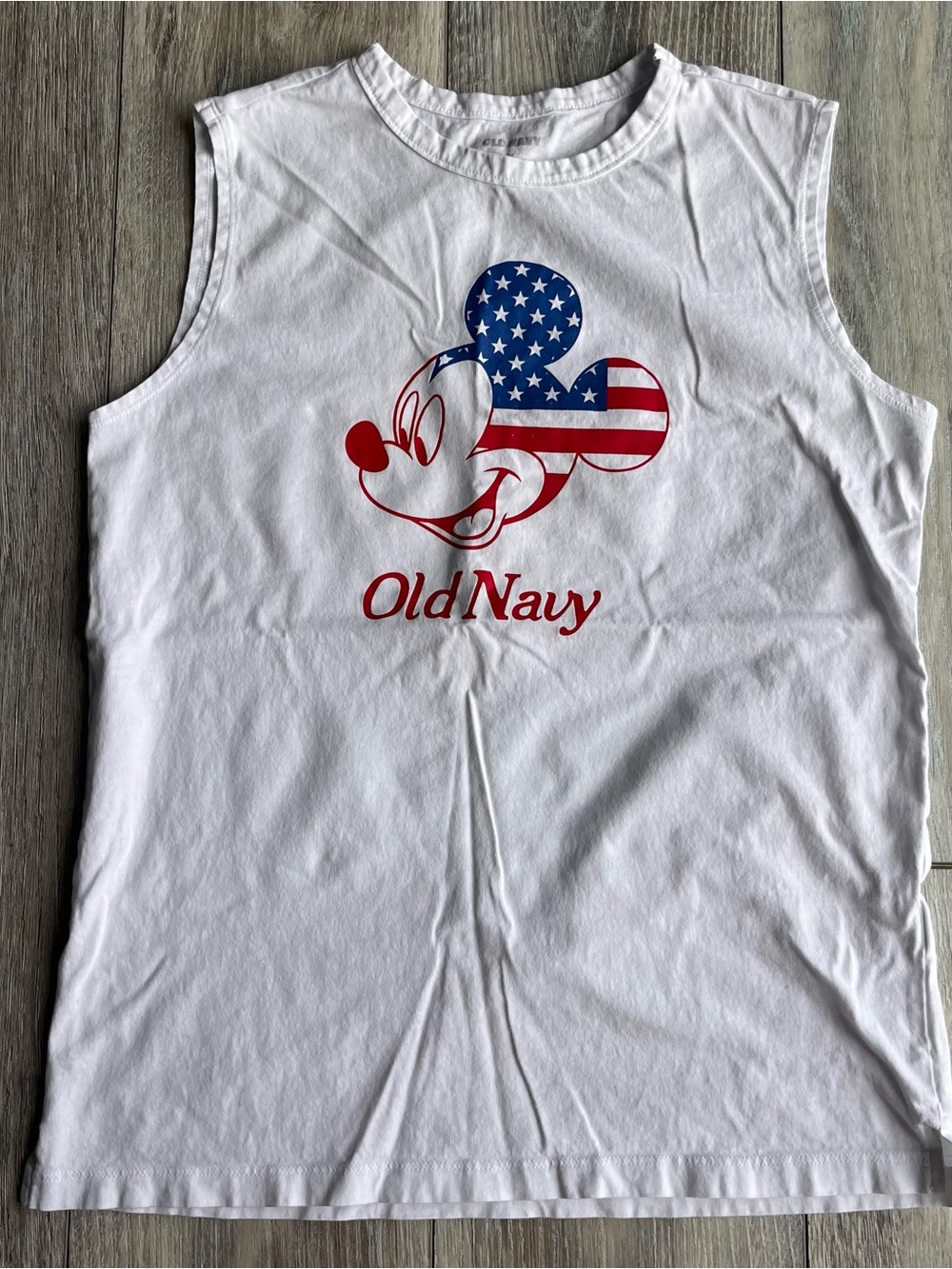 Old Navy Mickey Mouse Americana Tank Top Boys Size XL Sleeveless Shirt